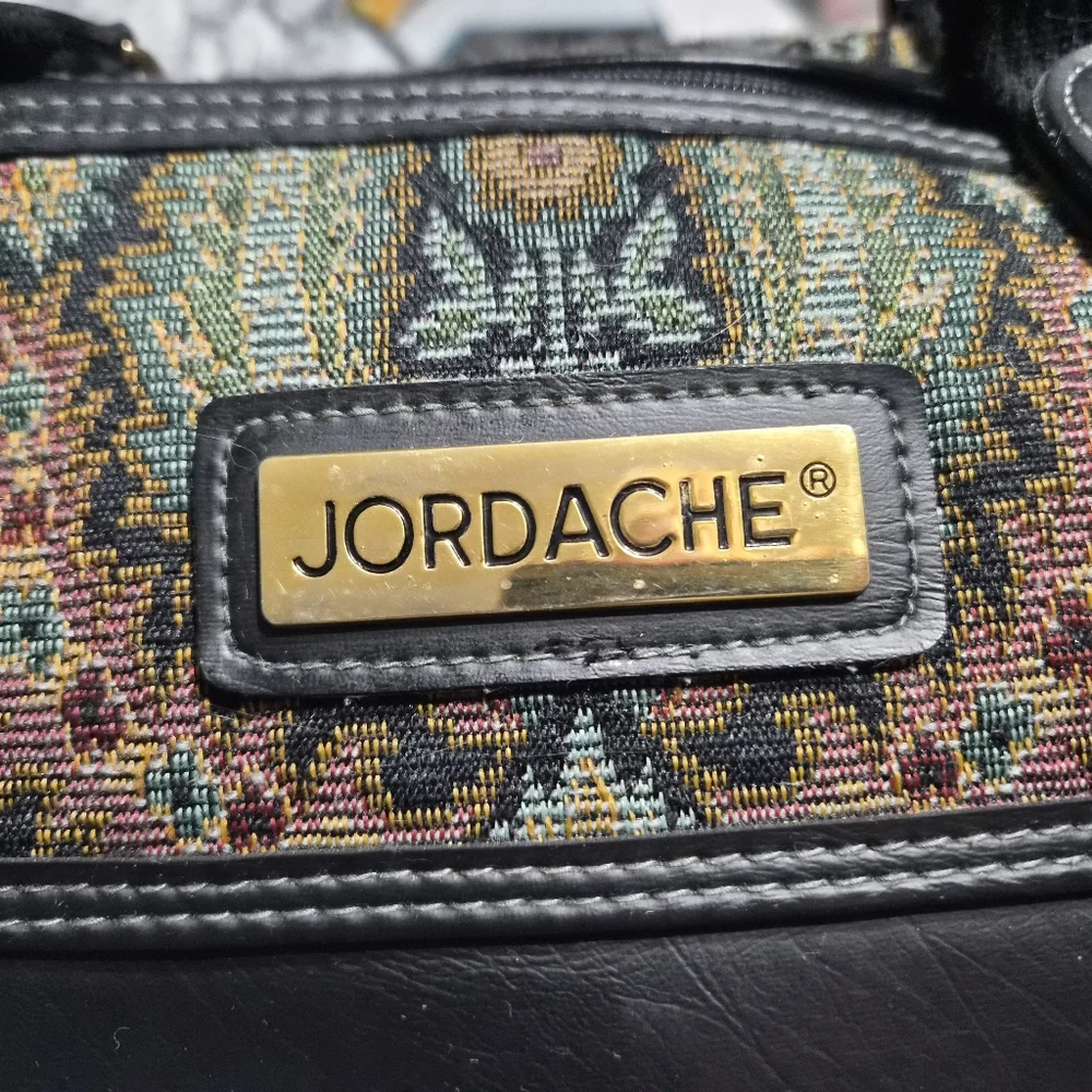 Vintage Jordache Tapestry Multicolor Womans Duffel Bag Overnight Bag Never Used